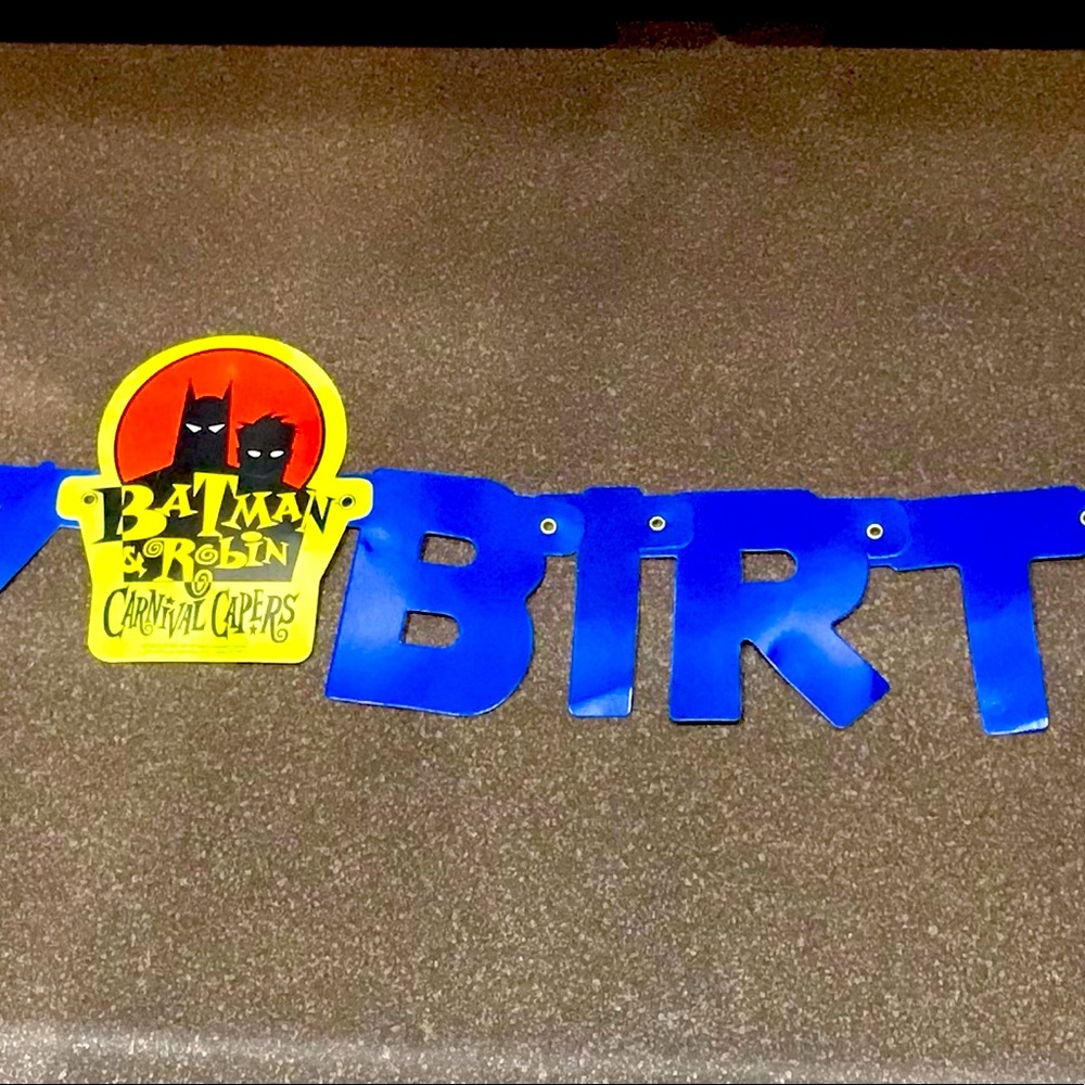 Batman & Robin Birthday Banner